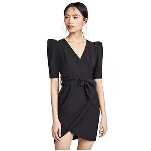 Black Halo Maricopa Puff Sleeve Cocktail Dress Black Womens Size 14
